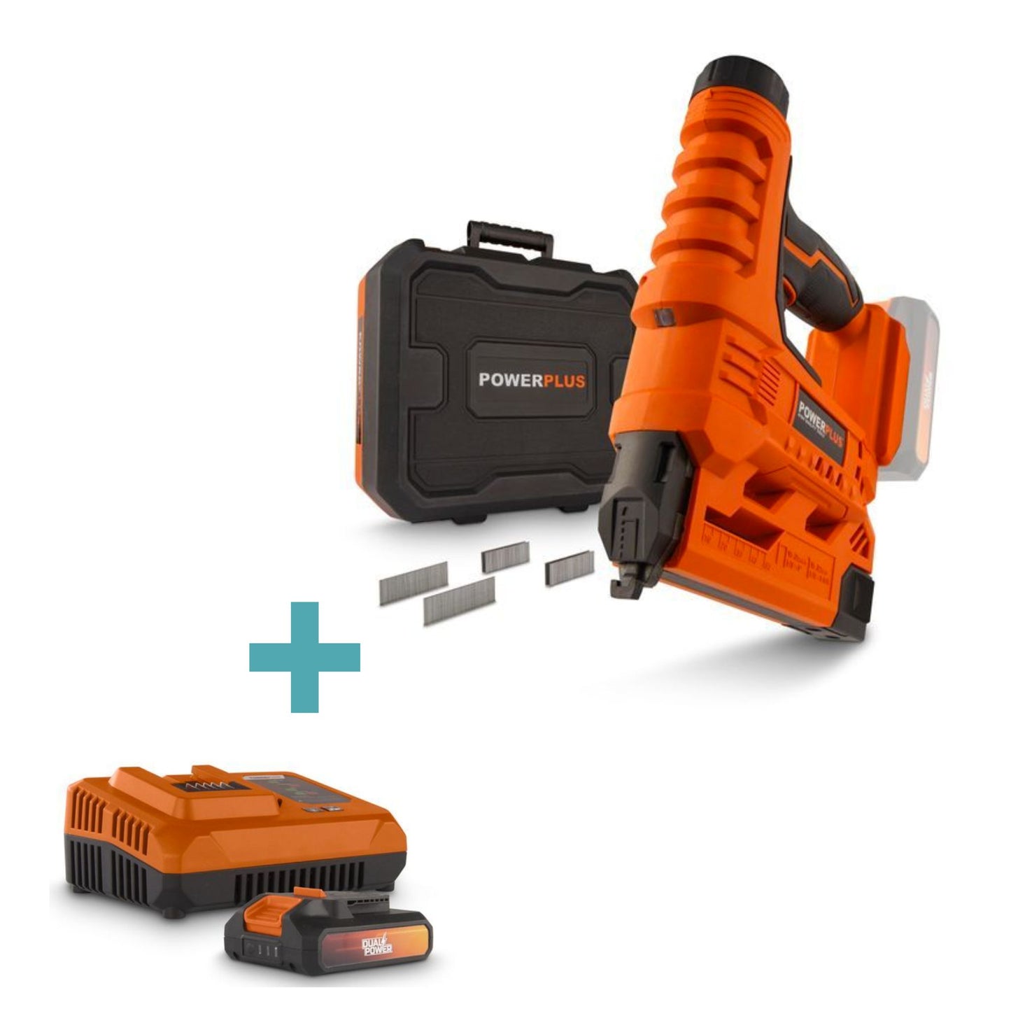 Dual Power - 20V Cordless Stapler/Nailer - Staples and Nails Combo