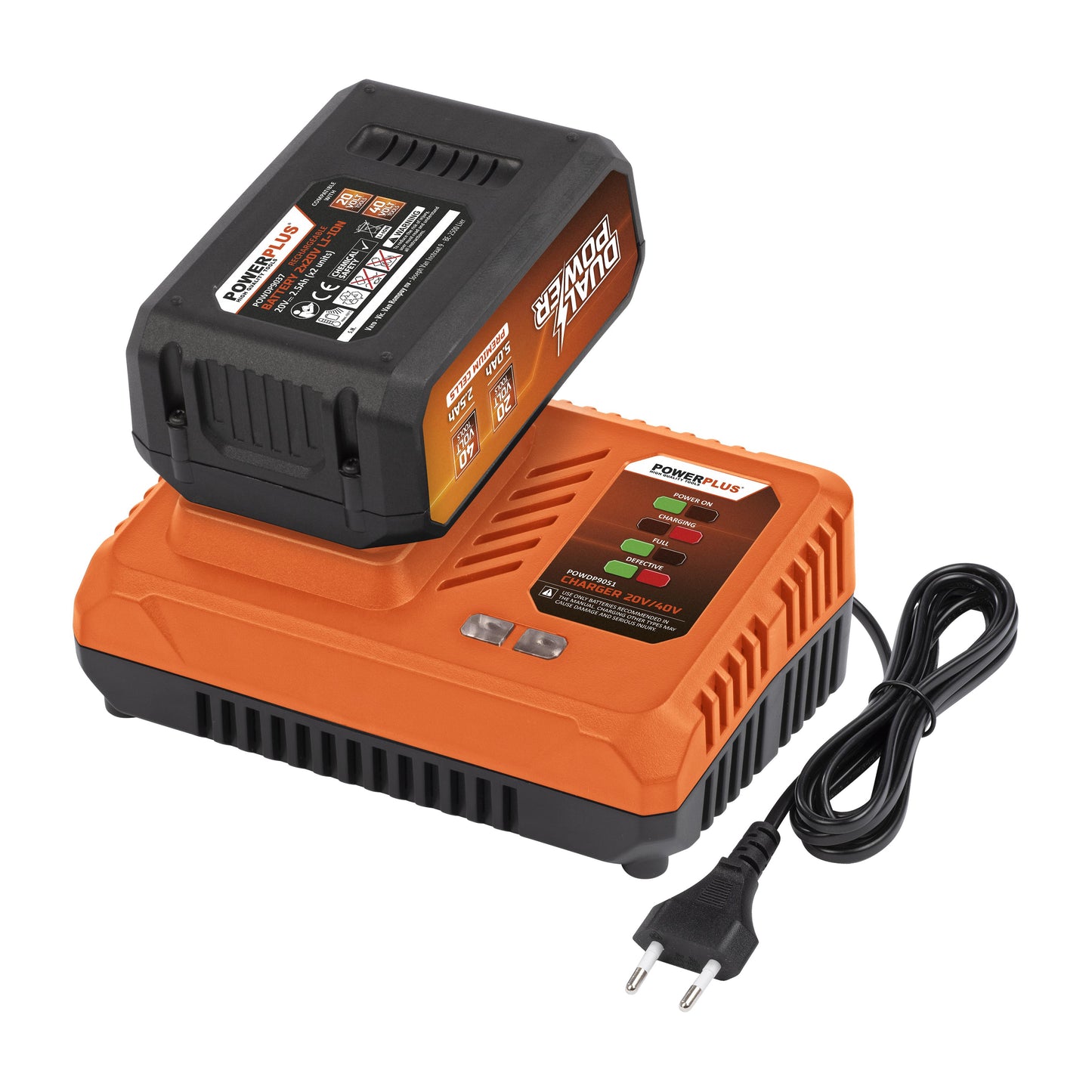 Dual Power - 40V Li-ION Battery and Charger - Combo