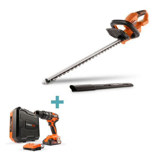 Dual Power - 20V Cordless Hedge Trimmer - 580mm - Drill Combo