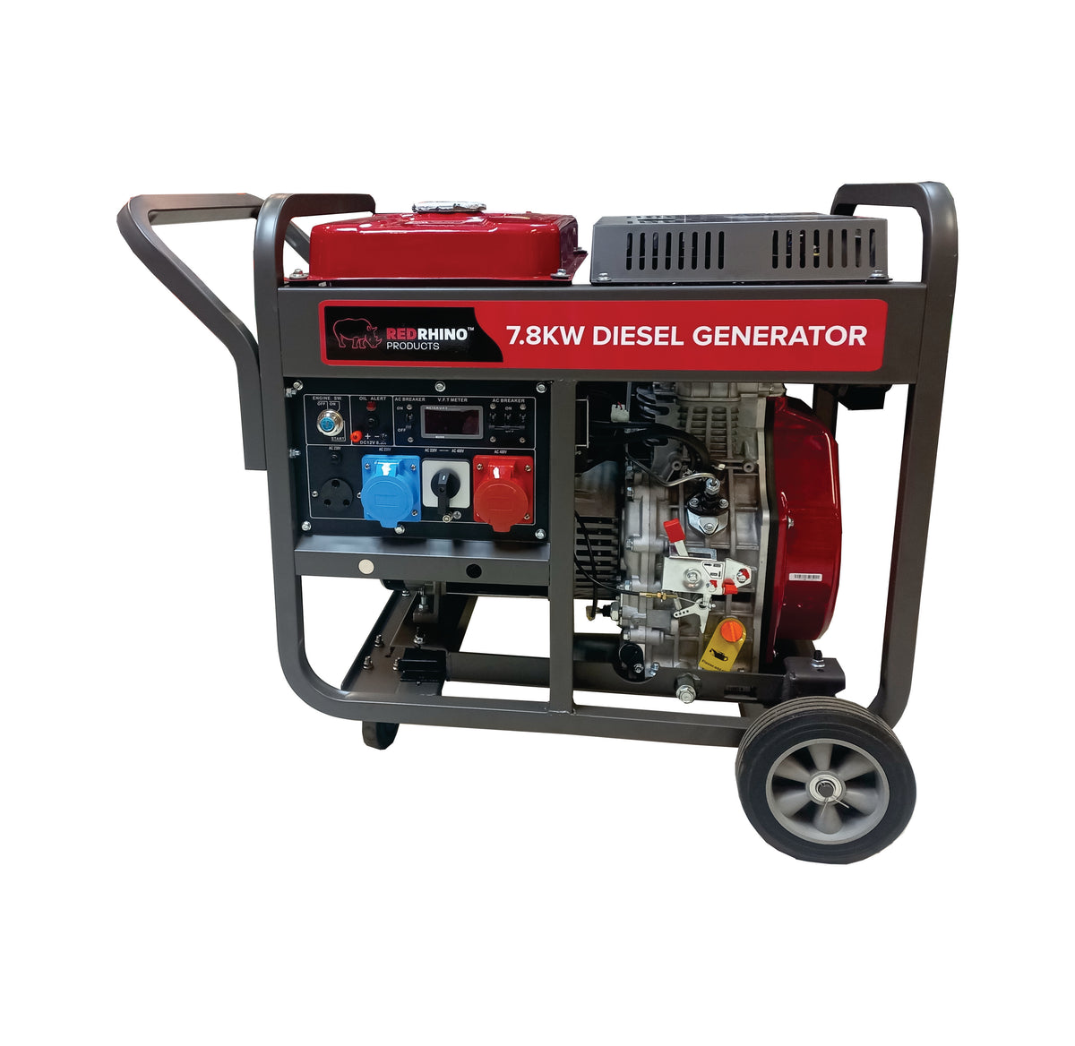 Generater Red Red Rhino - 8.5kW Diesel Generator - 10.6KVA - Single phase / Three ph ...
