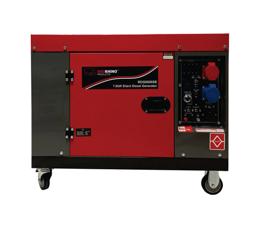 Red Rhino - 7.0kW Diesel Generator - 8.7KVA - Single phase / Three phase
