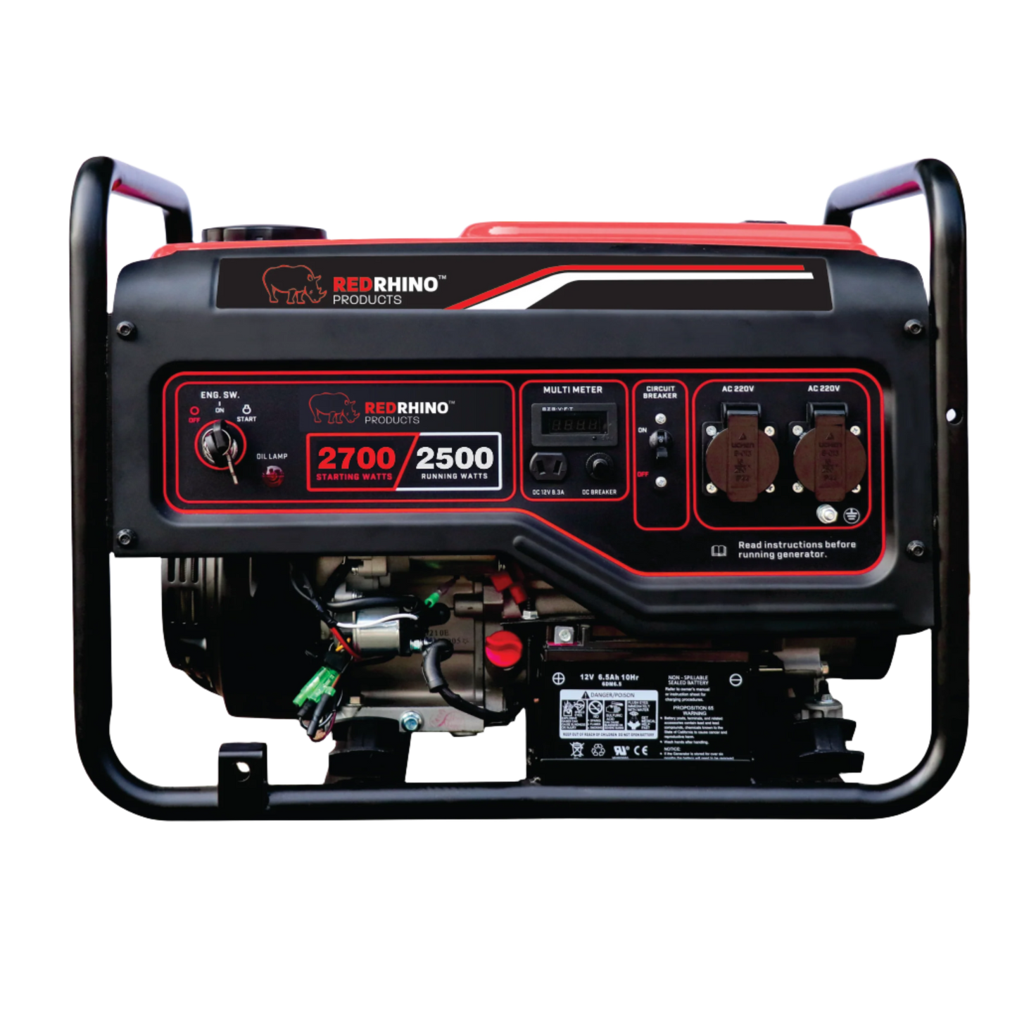 Red Rhino - 2.8kw Petrol Generator Electric - 3.5KVA