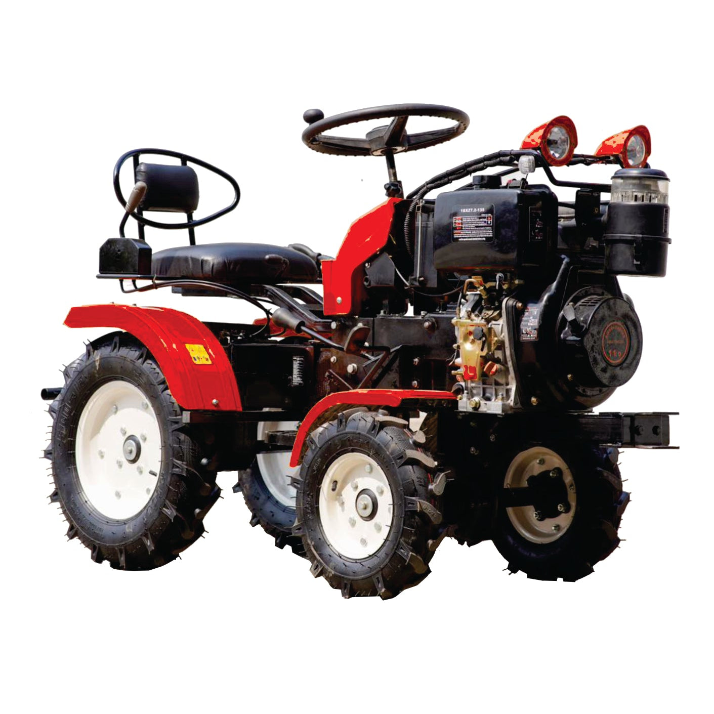 Red Rhino - 7.2kW Diesel 4-Wheel Tiller - 10Hp