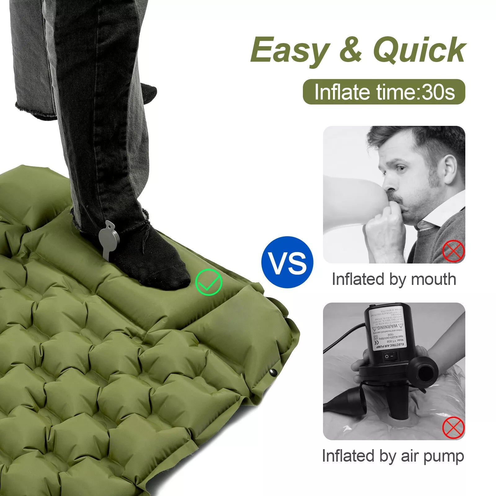 Red Rhino - Inflatable Sleeping Pad - Compact