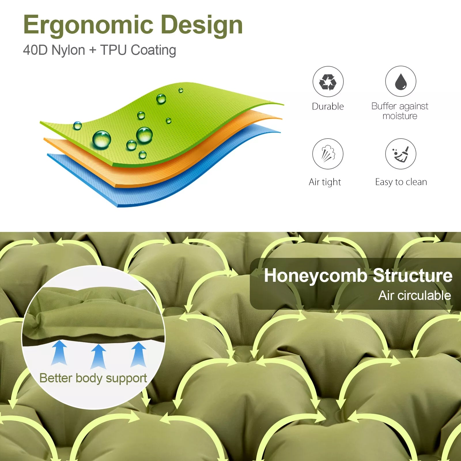 Red Rhino - Inflatable Sleeping Pad - Compact