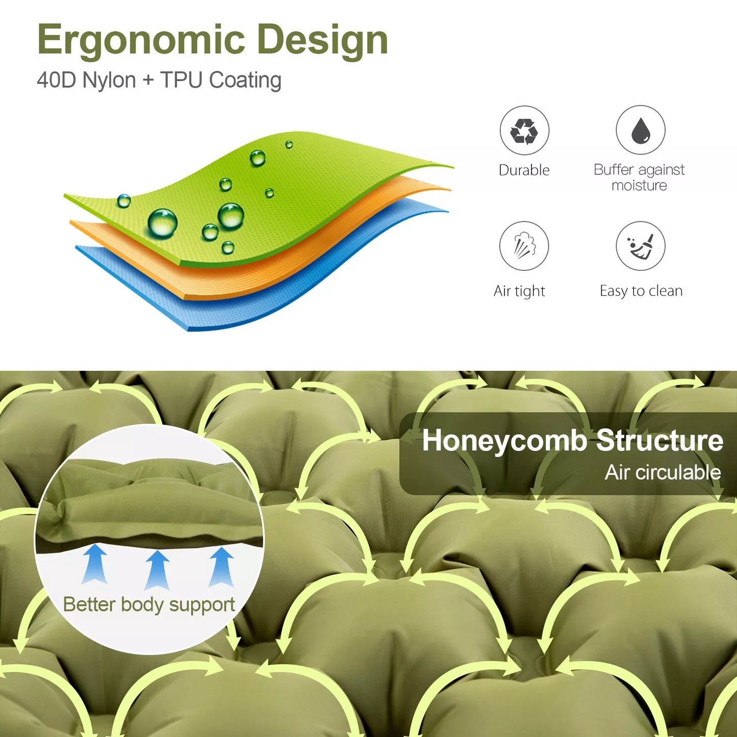 Red Rhino - Inflatable Sleeping Pad - Compact