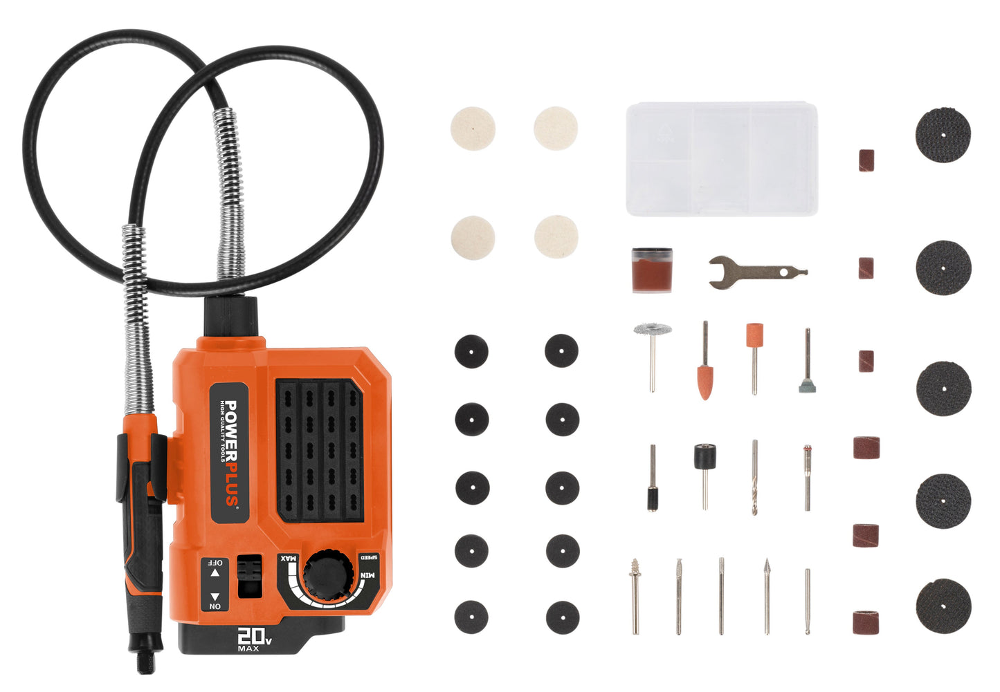 Dual Power - 20V Cordless Rotary Multitool - 40 Accessories Combo