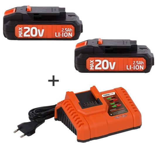 Dual Power - Double 20V Battery and Charger - Combo