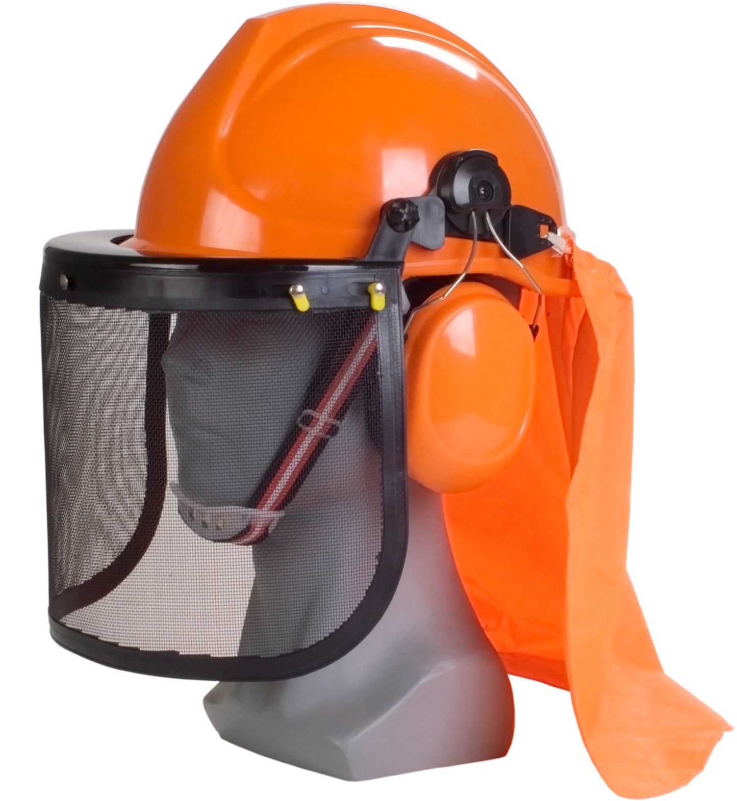 Red Rhino - Helmet with Ear Muffs - Orange