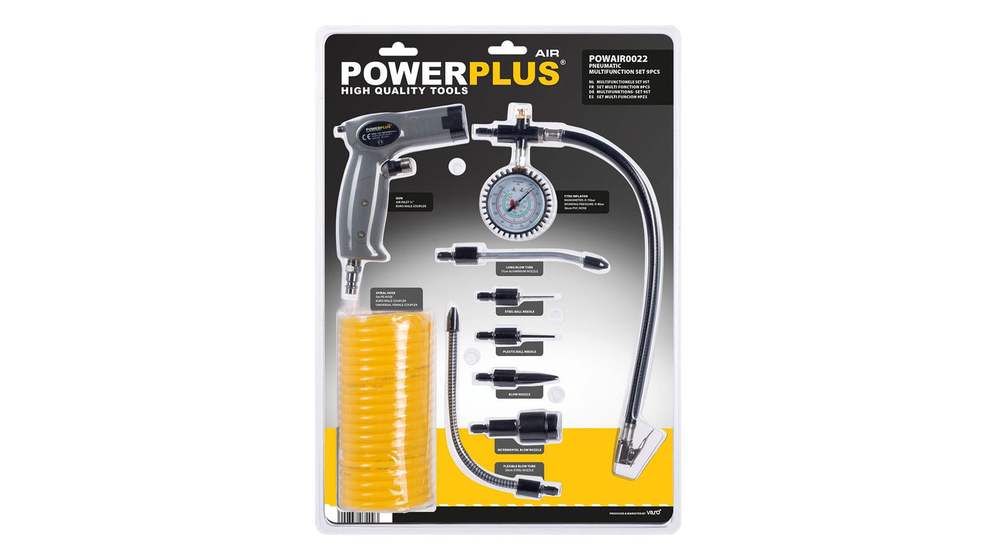 Power Plus - Pneumatic Blow Gun Set - Grey