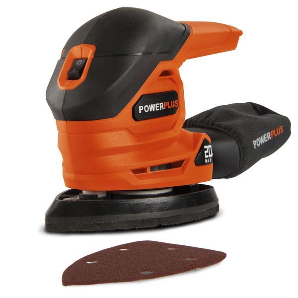 Dual Power - 20V Palm Sander - Orange (unit only)