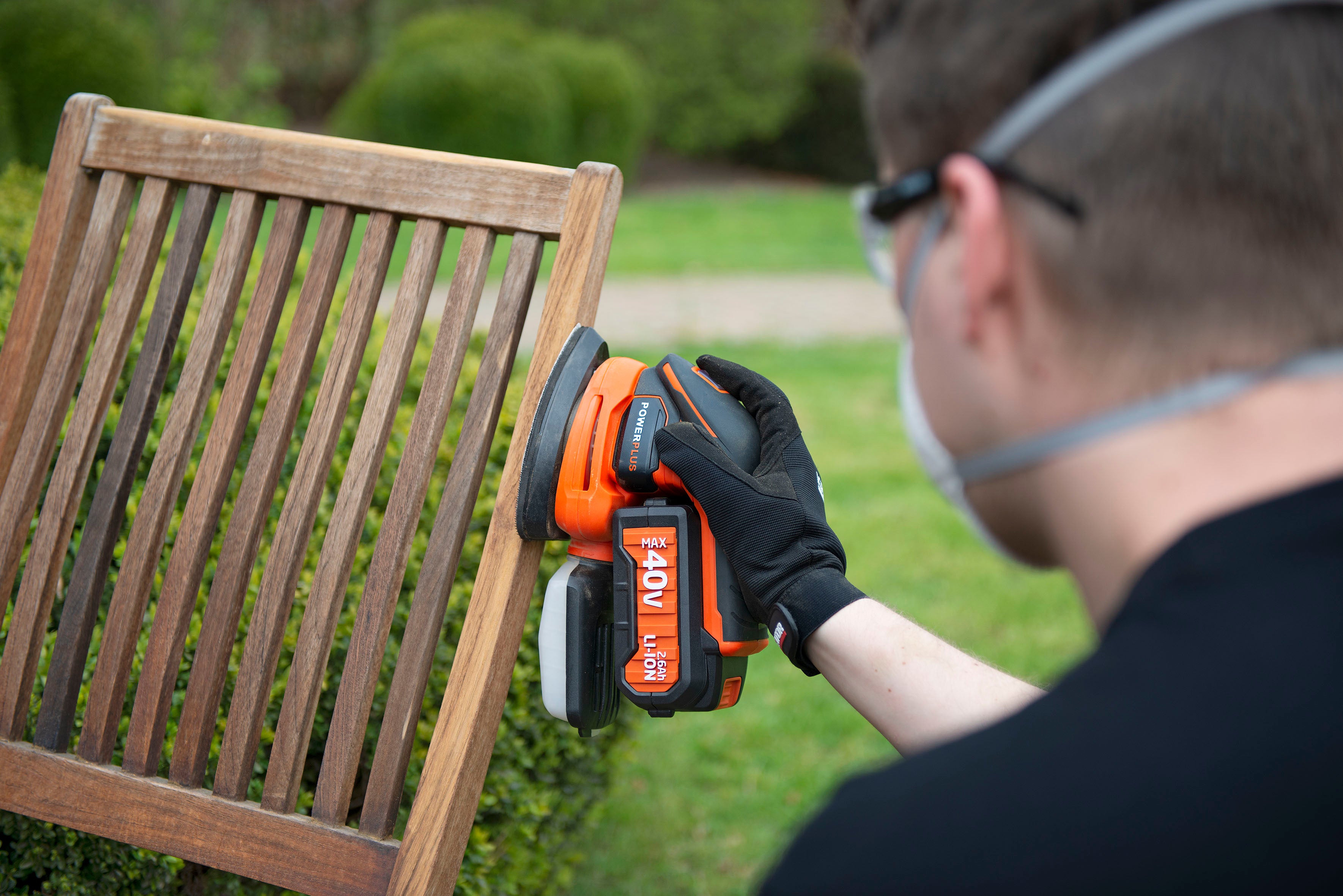 Dual Power - 20V Palm Sander - Orange (unit only) – RED RHINO