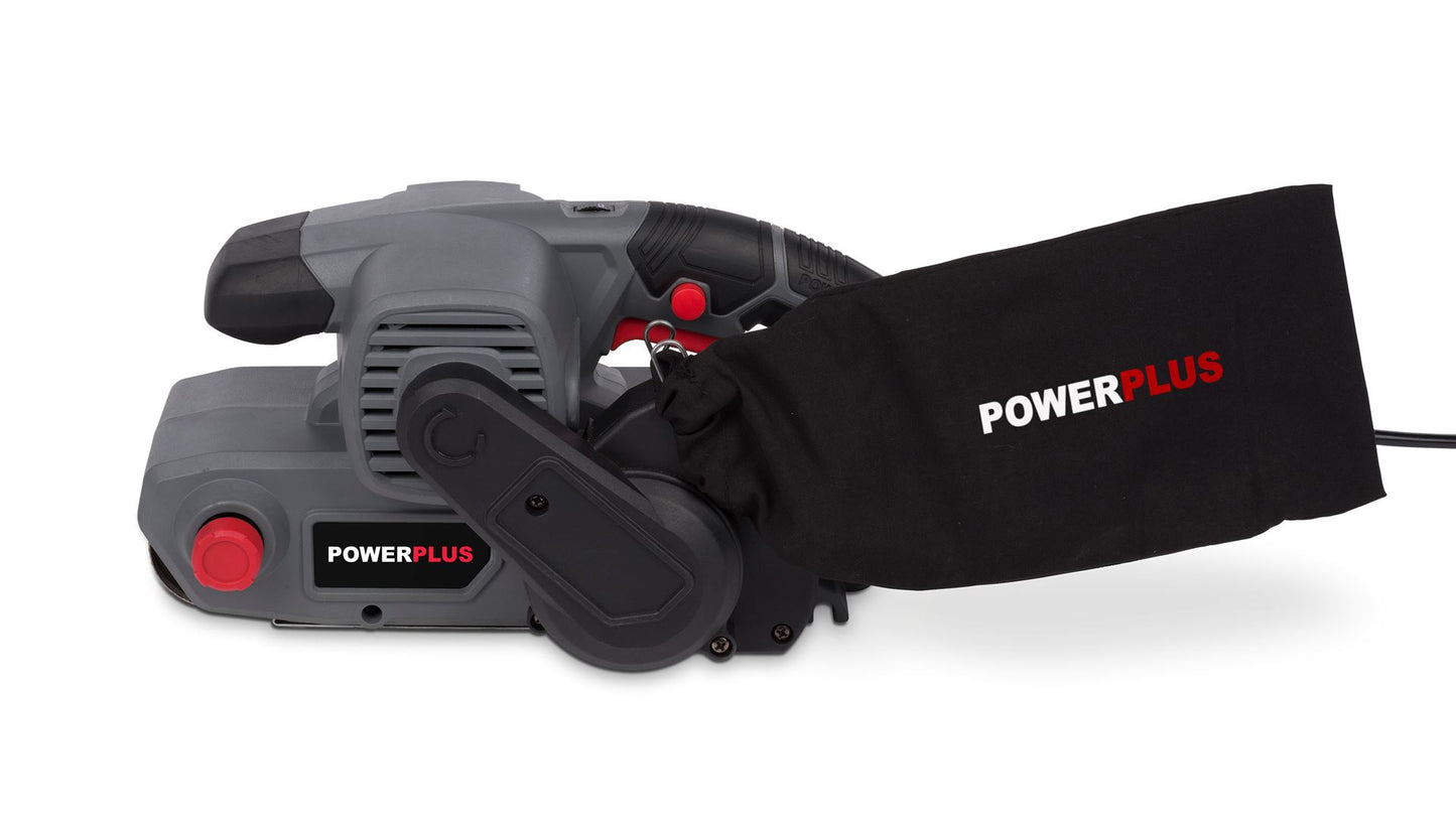 Power Plus - 1010W Belt Sander + Dust Bag - Grey
