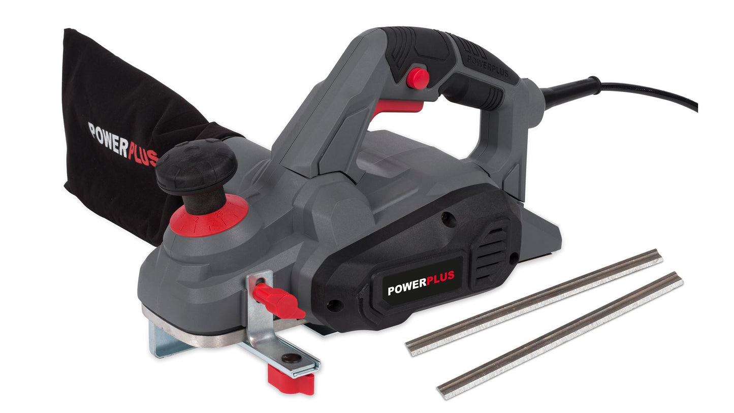 Power Plus - 900w Planer + Kit and Bag - Grey