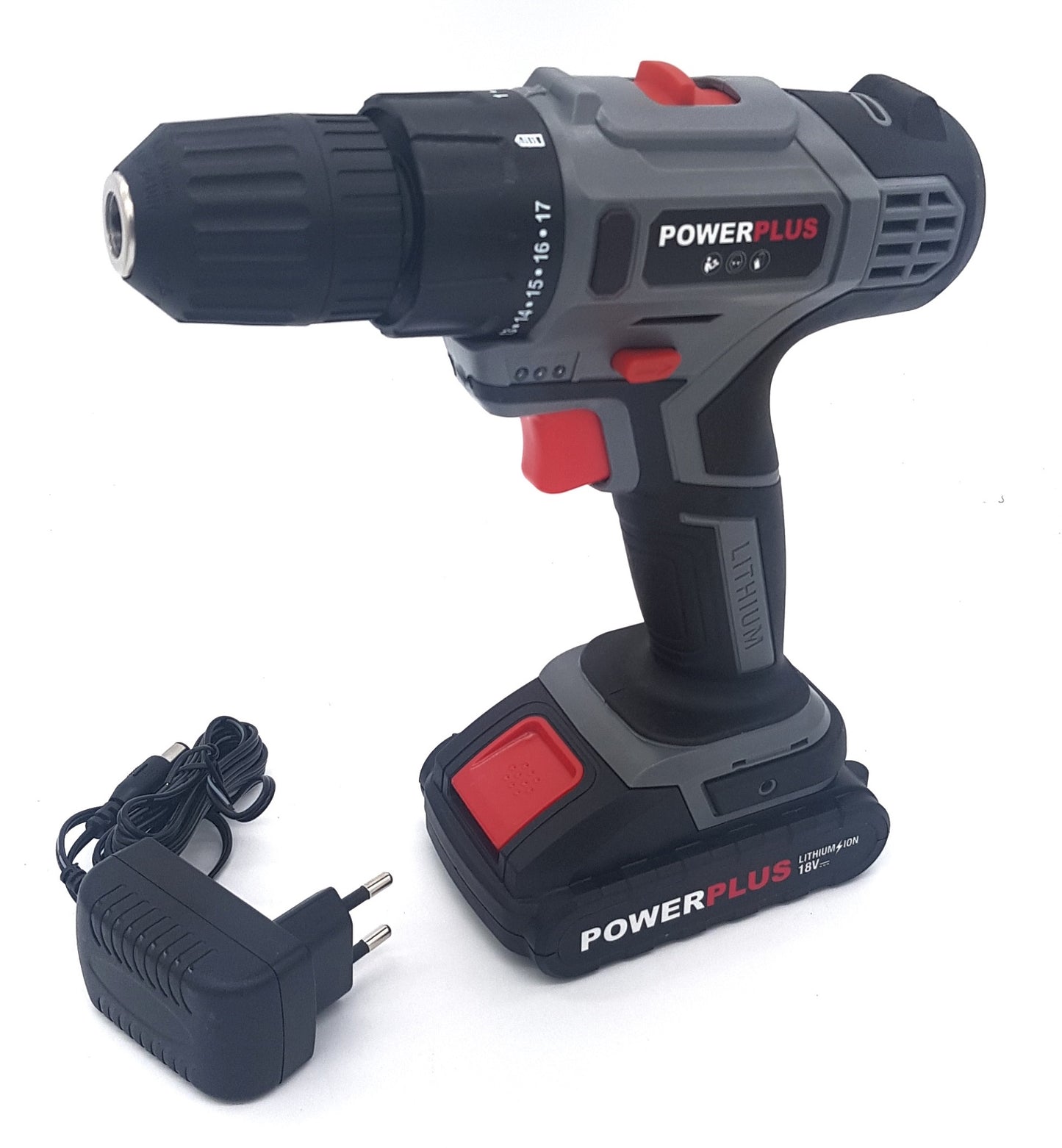Power Plus - 18V Cordless Compact Screwdriver/Drill - Grey