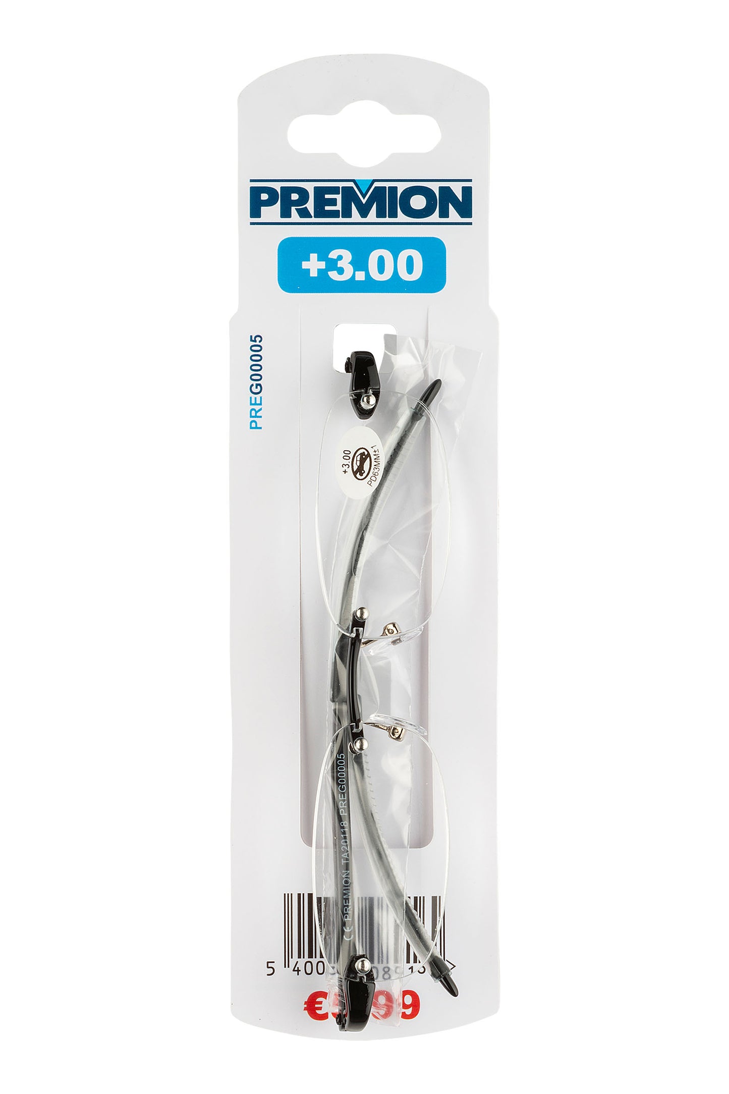 Premion - Reading Glasses - Black (Model 1)