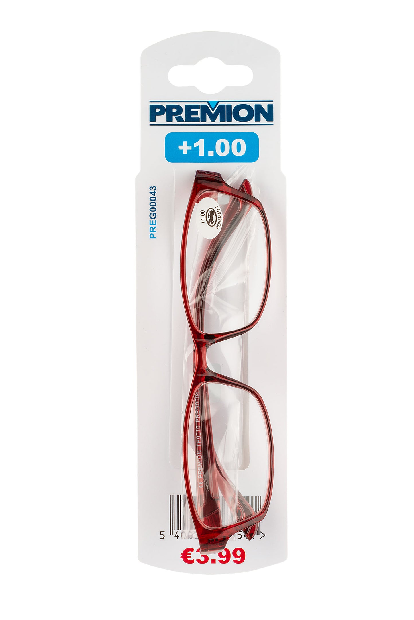 Premion - Reading Glasses - Red/Black (Model 3)