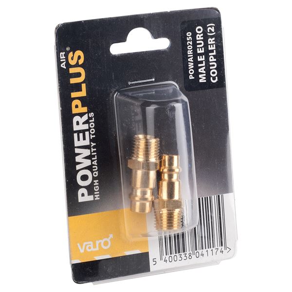 Power Plus Male Euro Coupler 2pcs